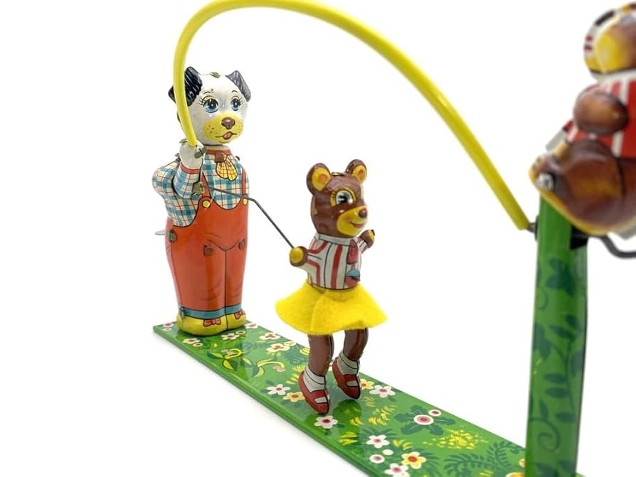 1950年代　東京プレイシング商会　トープレ　縄跳びをする動物たち 1950年代 東京プレイシング商会 トープレ 縄跳びをする動物たち